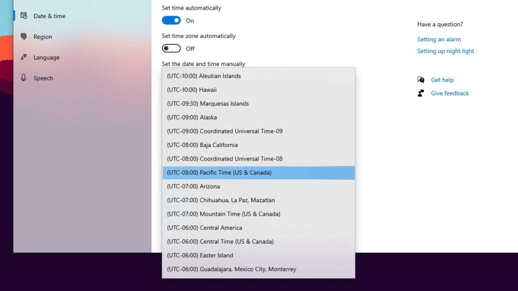 How to Change the Time Zone on Windows 10 Step 2