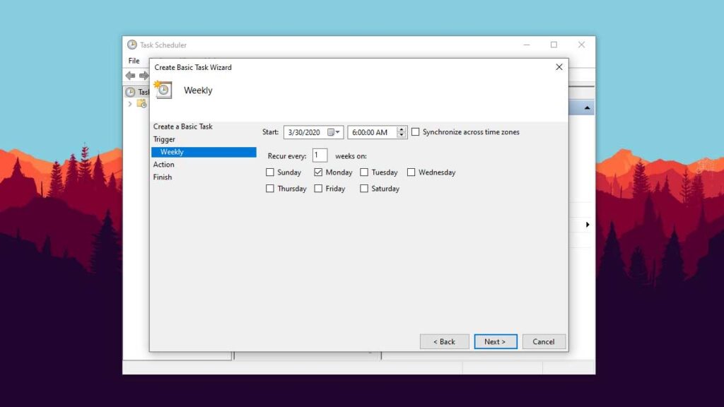 How to Set Windows 10 to Automatically Reboot Every Day Week or Month Step 5